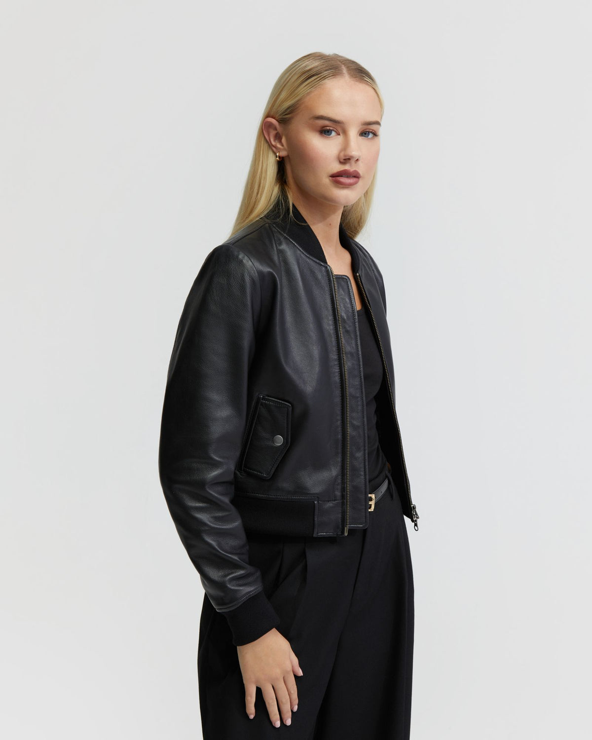 BETTY NAPPA LEATHER JACKET WOMENS SUITS JKTS COATS
