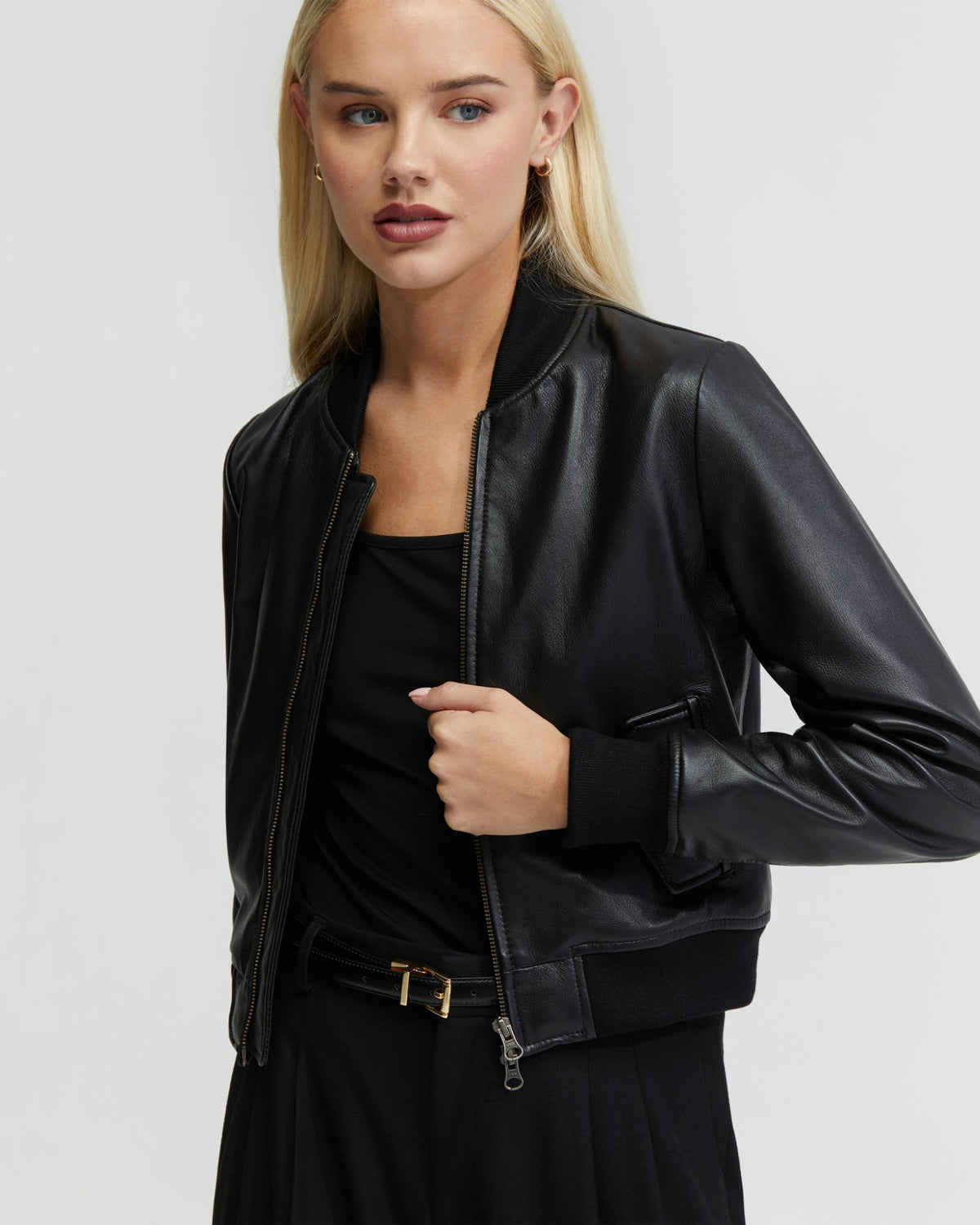 BETTY NAPPA LEATHER JACKET WOMENS SUITS JKTS COATS