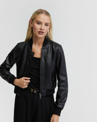 BETTY NAPPA LEATHER JACKET WOMENS SUITS JKTS COATS