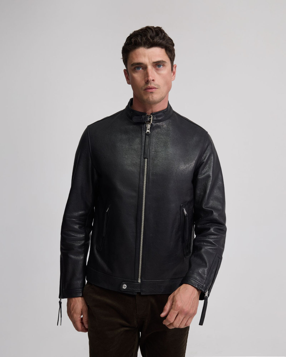 Biker Leather Jacket MENS JACKETS AND COATS