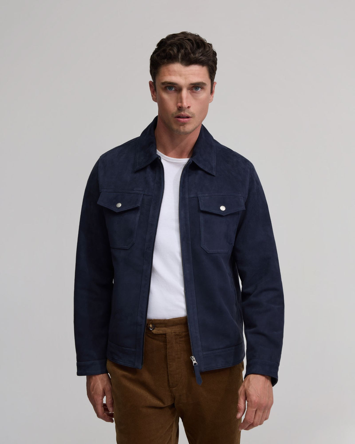 Suede Trucker Jacket MENS JACKETS AND COATS
