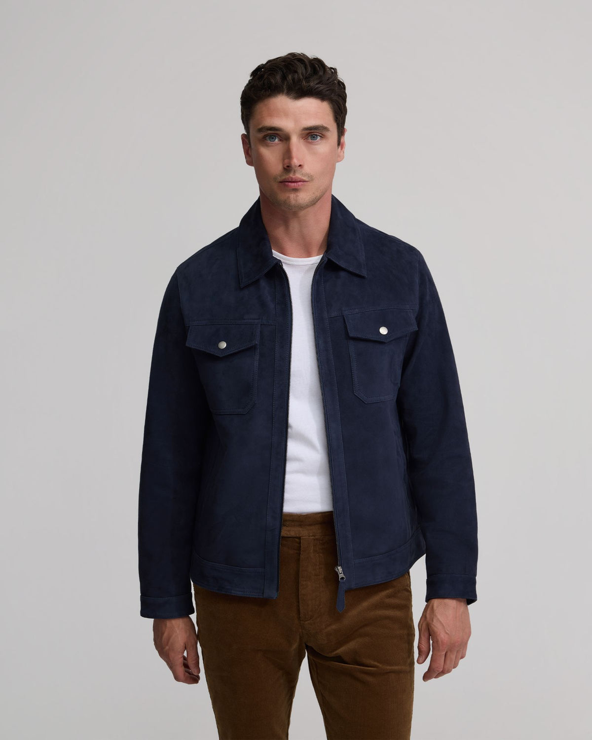 Suede Trucker Jacket MENS JACKETS AND COATS