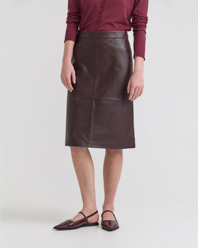 Nina Nappa Leather Skirt WOMENS SKIRTS