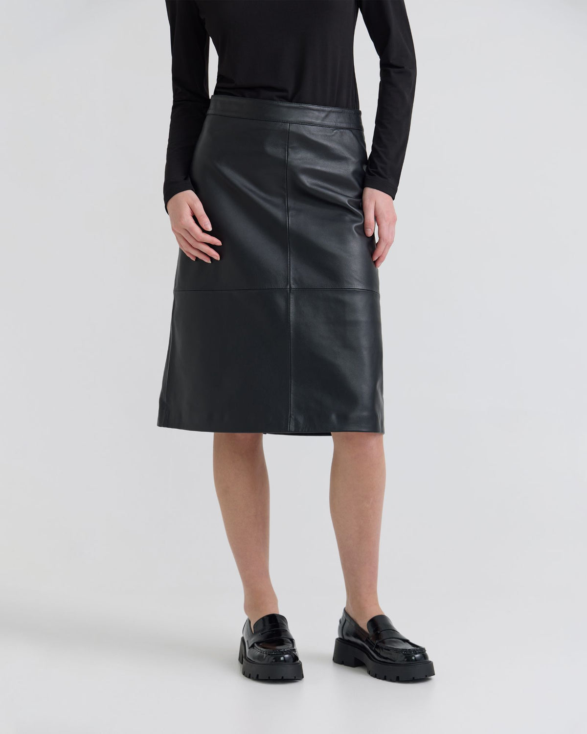 Nina Nappa Leather Skirt WOMENS SKIRTS
