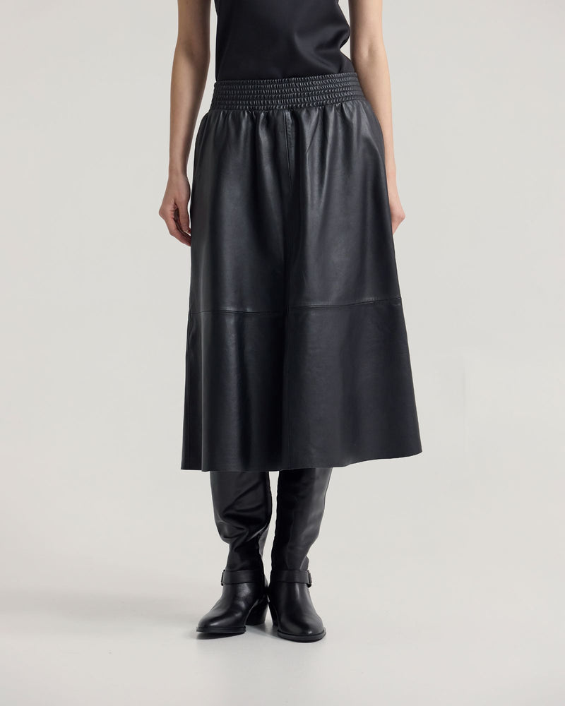 Jaya Leather Midi Skirt WOMENS SKIRTS