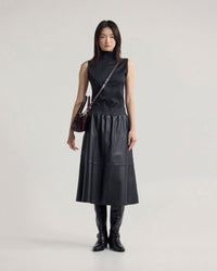 Jaya Leather Midi Skirt WOMENS SKIRTS