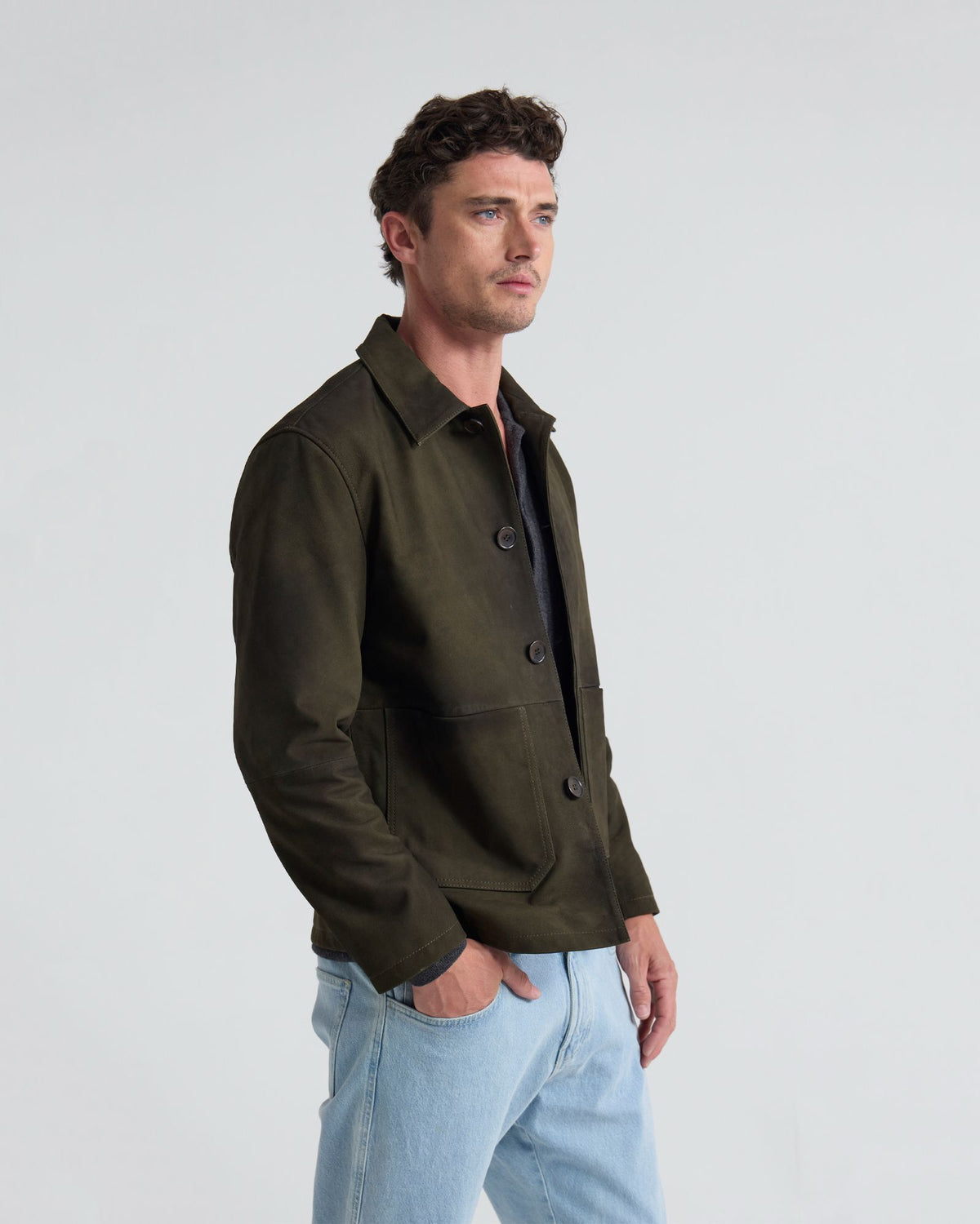Harry Goat Suede Jacket MENS JACKETS AND COATS