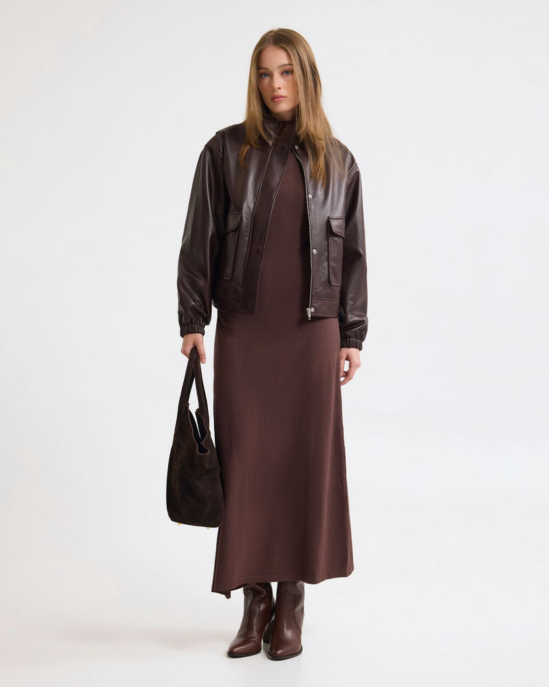 Rosie Leather Bomber