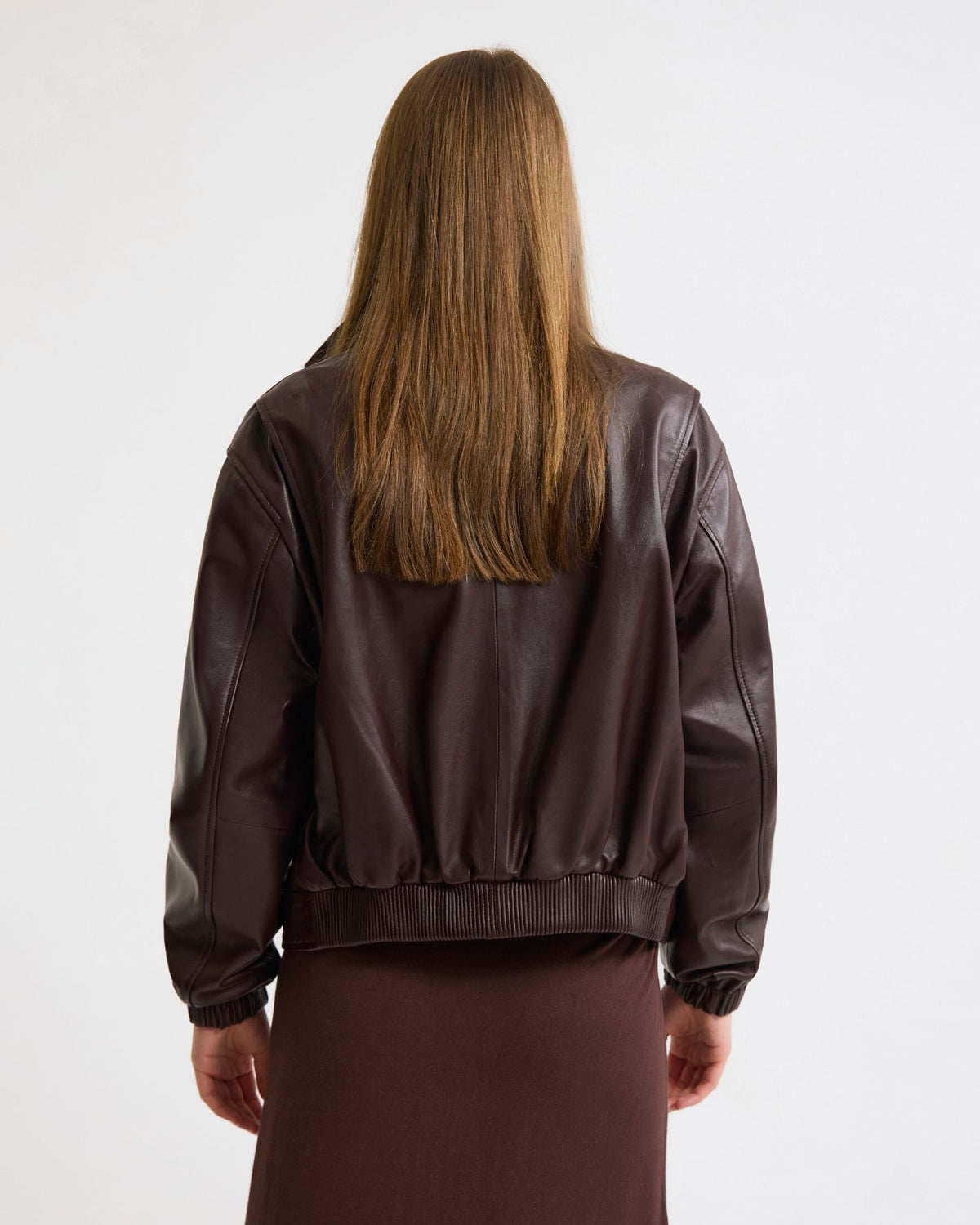Rosie Leather Bomber