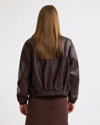 Rosie Leather Bomber