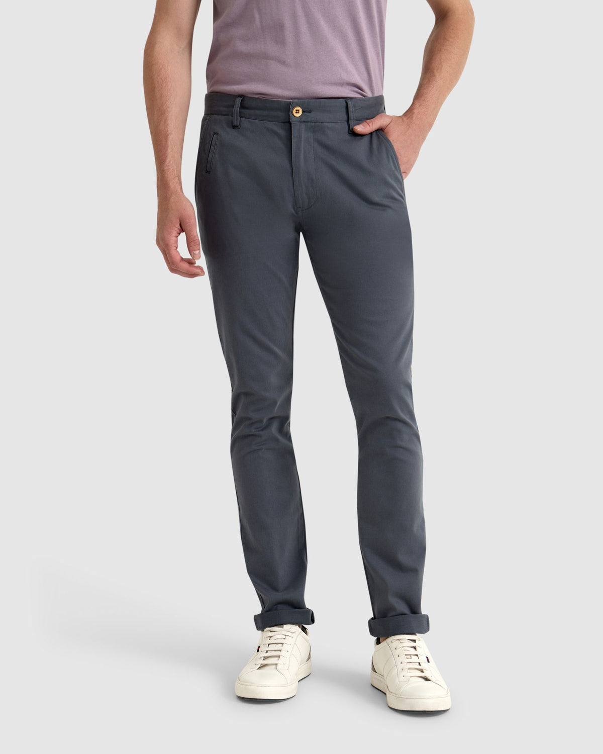 STRETCH SKINNY FIT CHINOS MENS TROUSERS