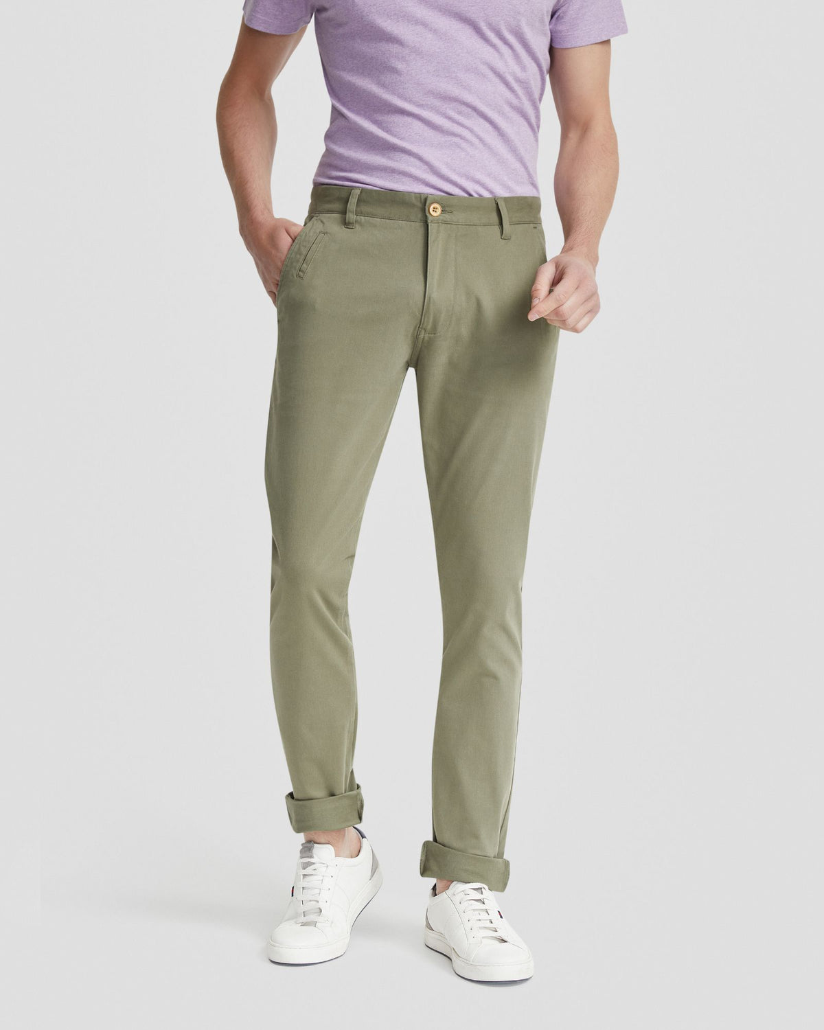 STRETCH SKINNY FIT CHINO MENS TROUSERS