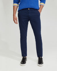 STRETCH SKINNY FIT ORGANIC COTTON CHINOS MENS TROUSERS