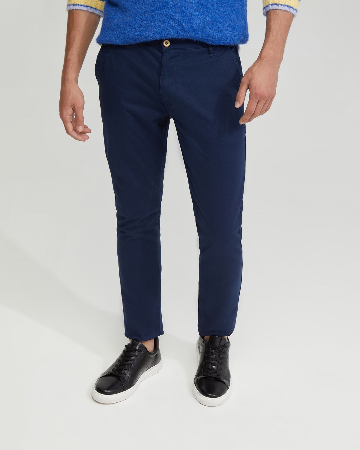 STRETCH SKINNY FIT ORGANIC COTTON CHINOS MENS TROUSERS