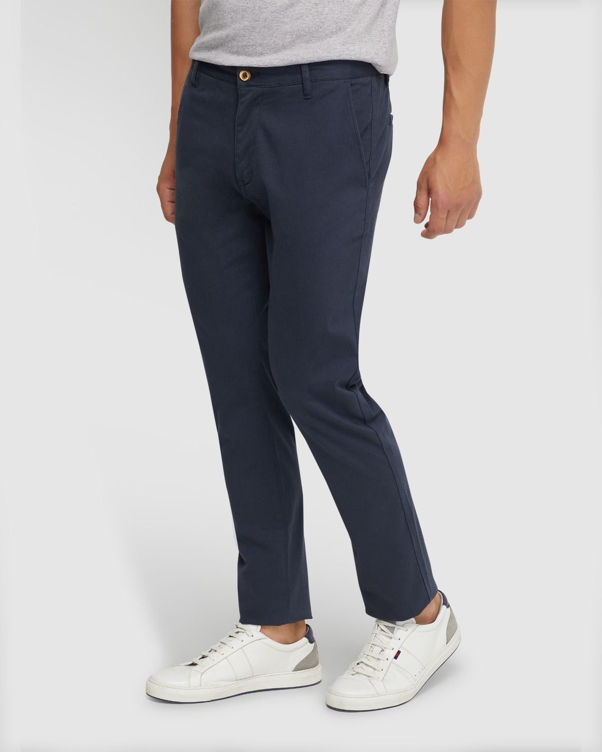 STRETCH SKINNY FIT ORGANIC COTTON CHINOS MENS TROUSERS