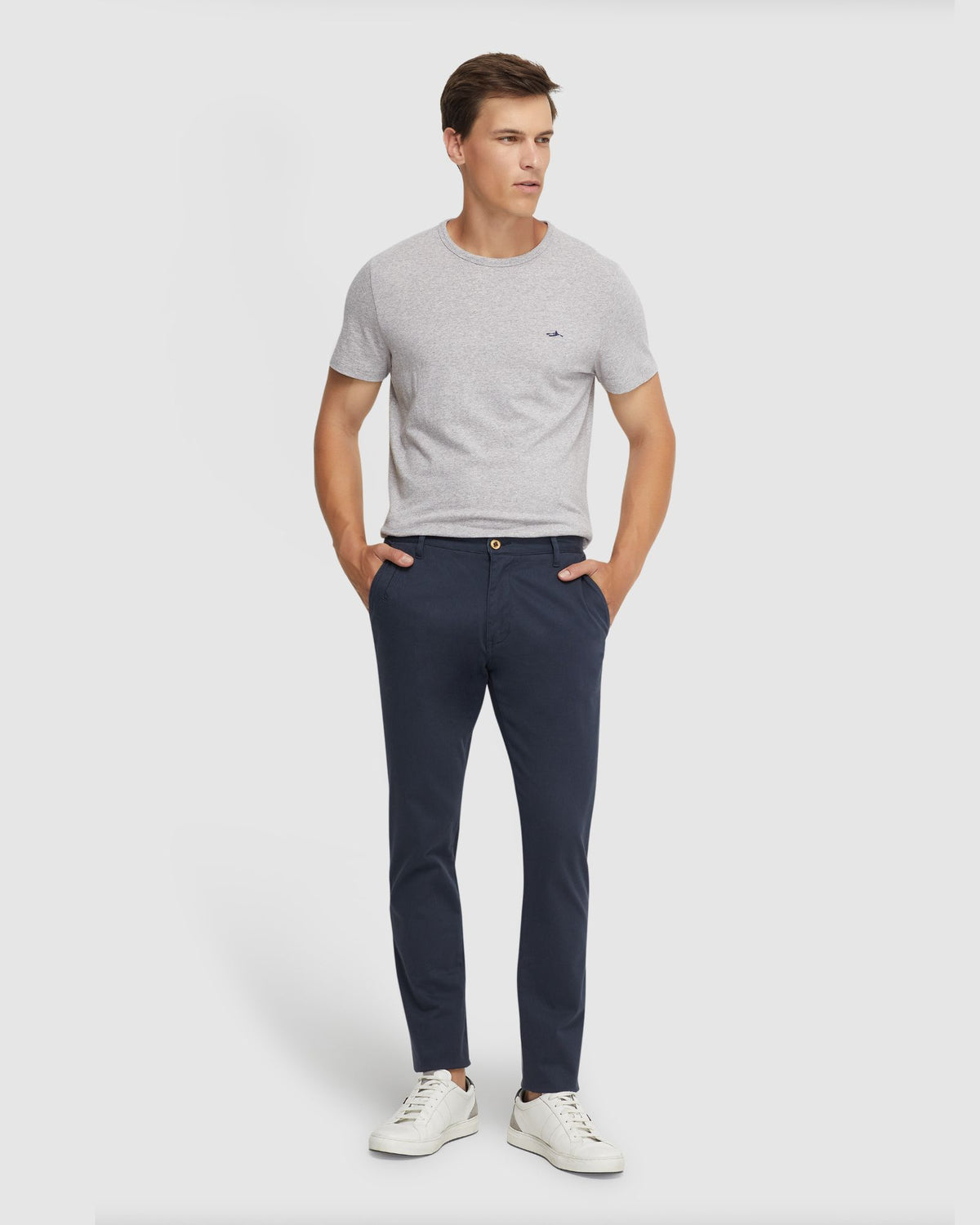 STRETCH SKINNY FIT ORGANIC COTTON CHINOS MENS TROUSERS