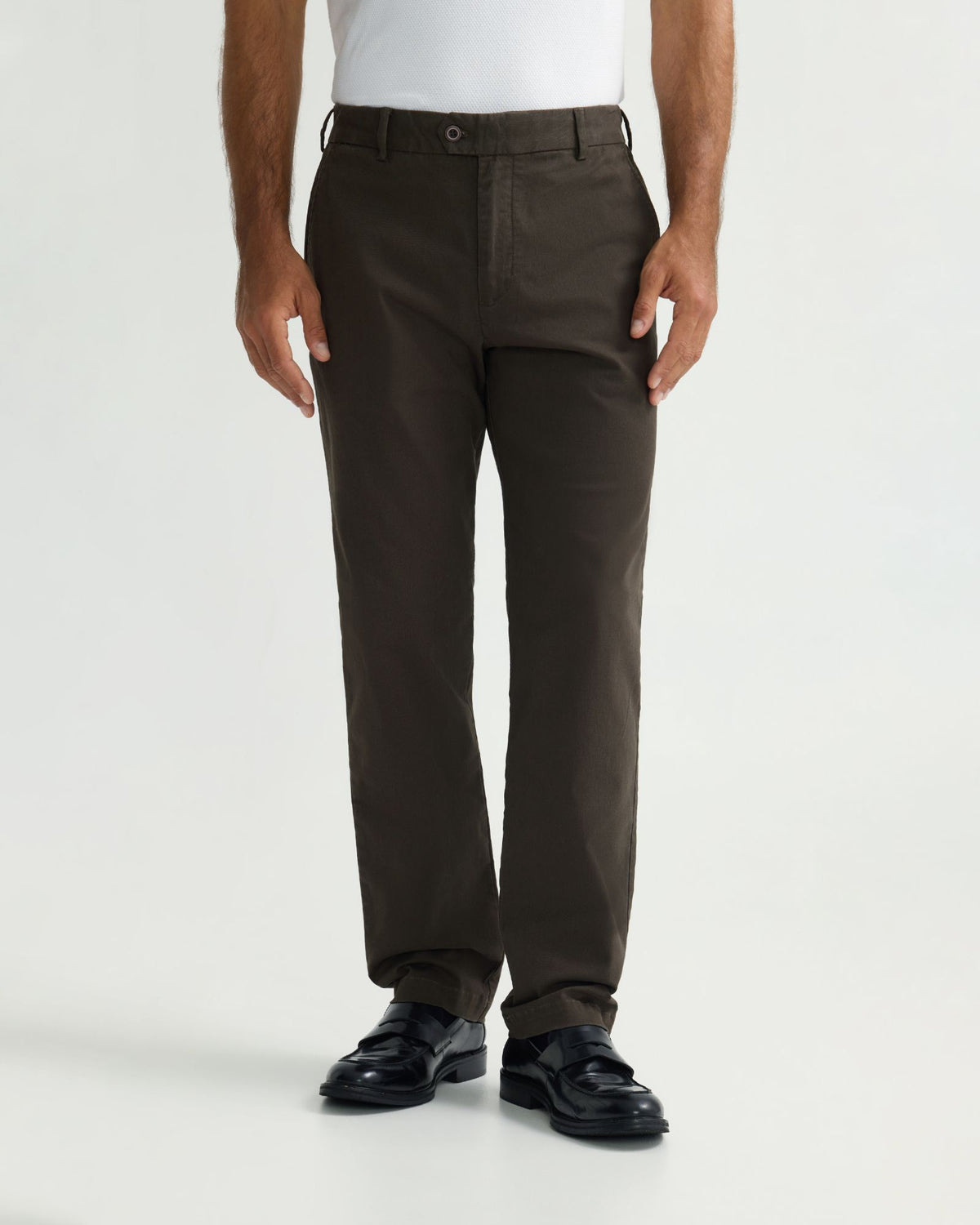 Relaxed Fit Stretch Cotton Chino MENS TROUSERS
