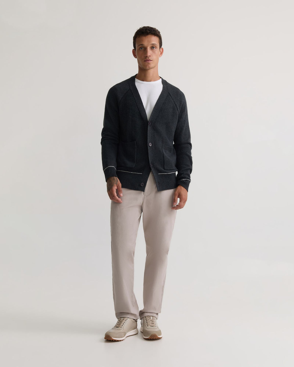 Relaxed Fit Stretch Cotton Chino MENS TROUSERS