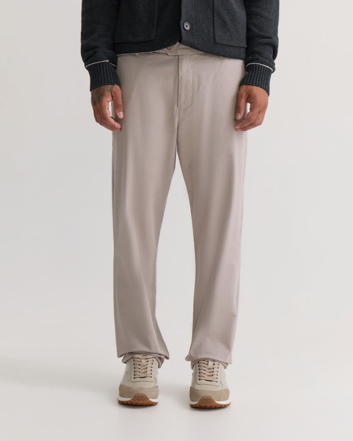 Relaxed Fit Stretch Cotton Chino MENS TROUSERS