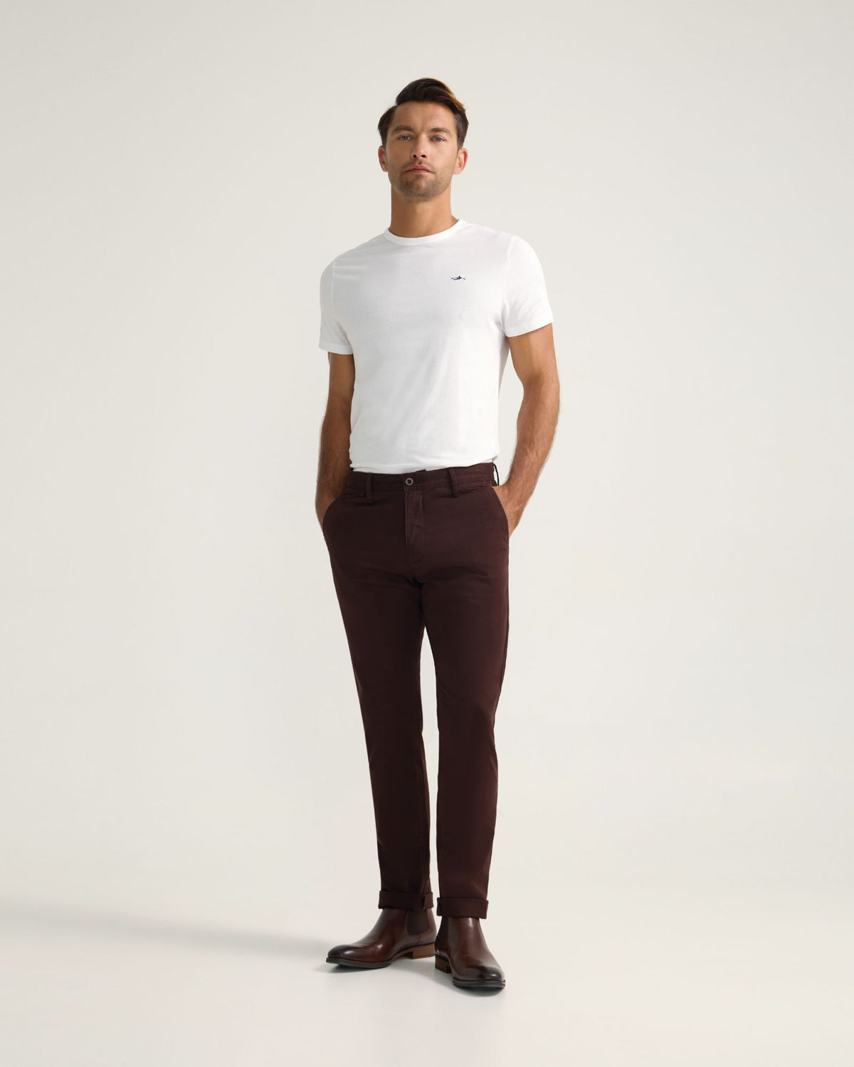 Slim Leg Stretch Cotton Chino MENS TROUSERS