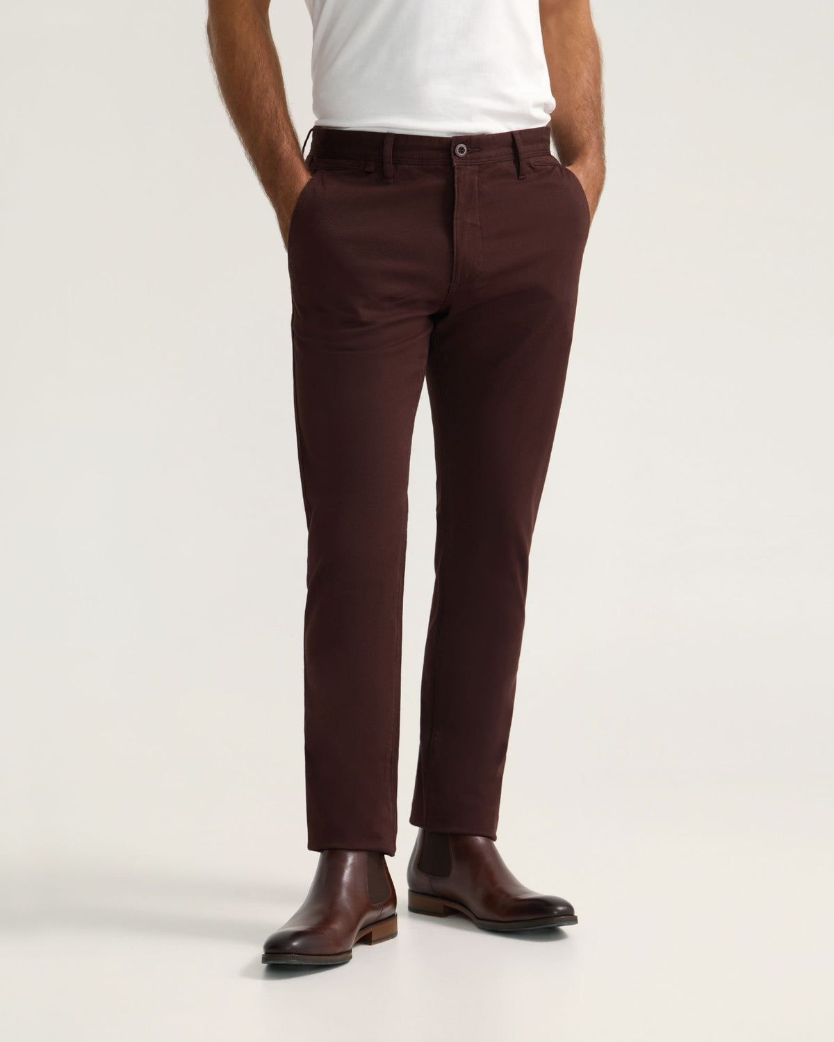 Slim Leg Stretch Cotton Chino MENS TROUSERS