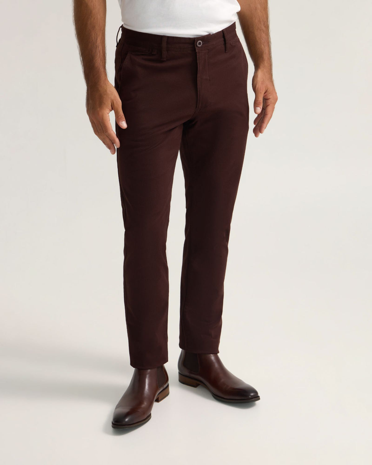 Slim Leg Stretch Cotton Chino MENS TROUSERS