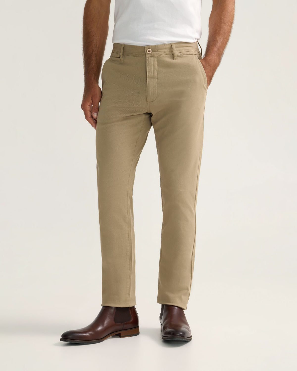 Slim Leg Stretch Cotton Chino MENS TROUSERS