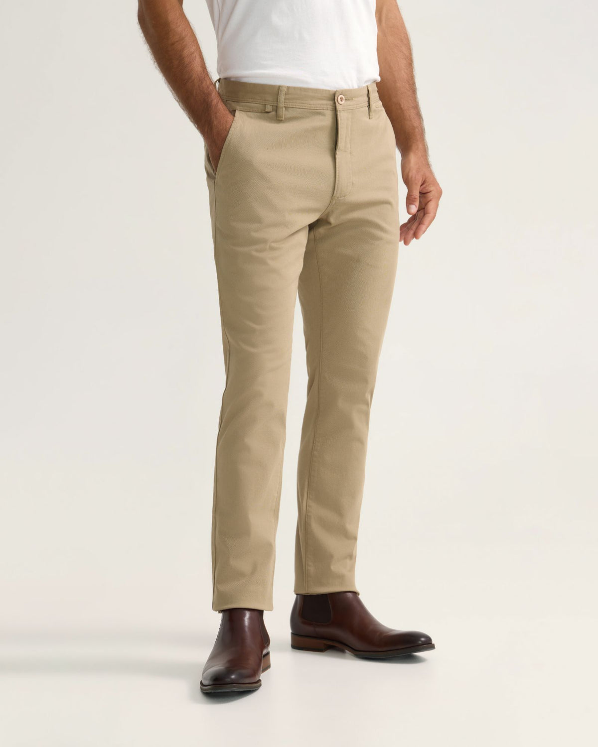 Slim Leg Stretch Cotton Chino MENS TROUSERS