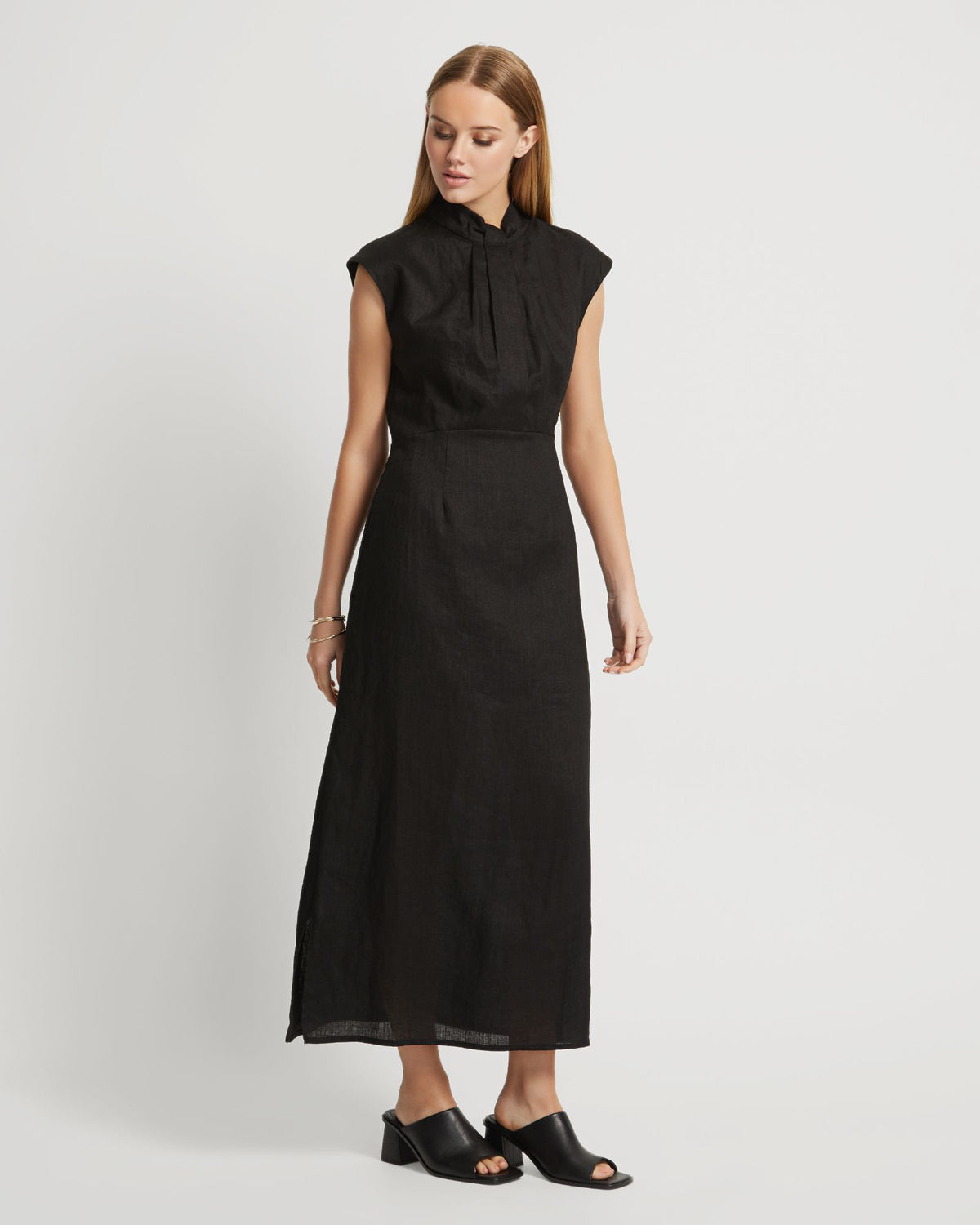 INGRID LINEN DRESS WOMENS DRESSES