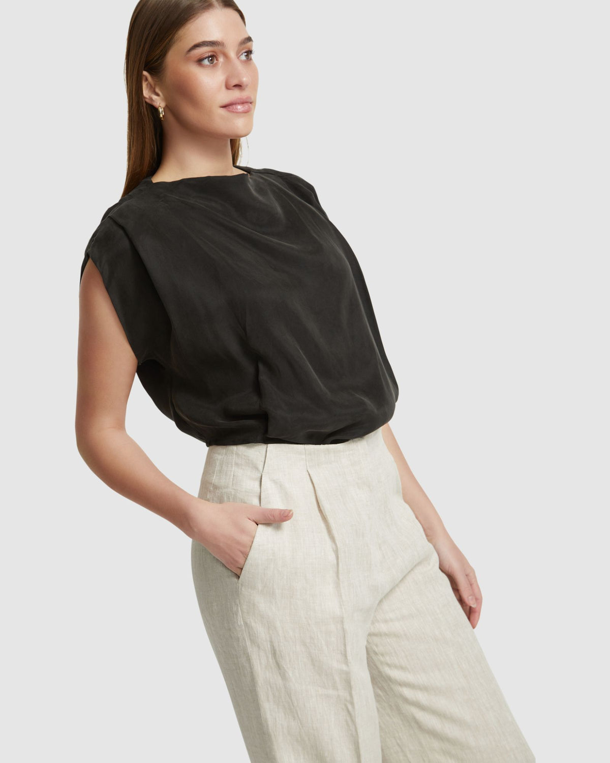 NOELLE GRECIAN TOP WOMENS TOPS