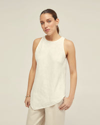 ELOUISE LINEN TOP WOMENS TOPS