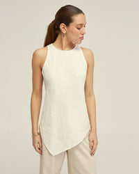 ELOUISE LINEN TOP WOMENS TOPS