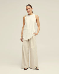 ELOUISE LINEN TOP WOMENS TOPS