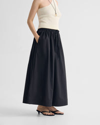 Olive Cotton Maxi Skirt WOMENS SKIRTS