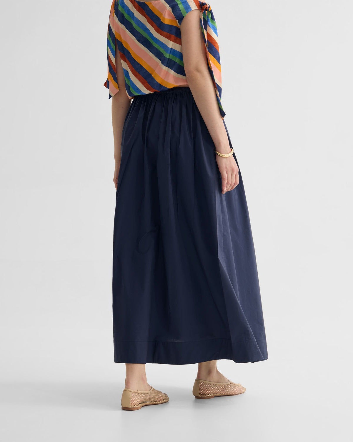 Olive Cotton Maxi Skirt WOMENS SKIRTS
