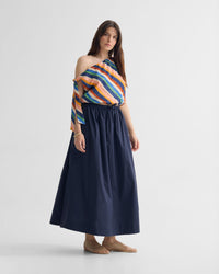 Olive Cotton Maxi Skirt WOMENS SKIRTS