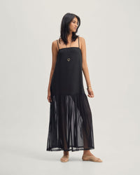 Kristel Linen And Mesh Dress WOMENS DRESSES