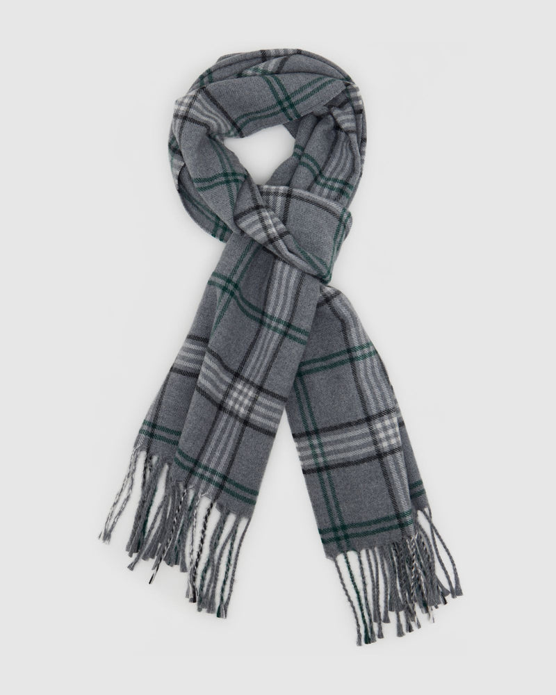 Beau Wool Check Scarf MENS ACCESSORIES