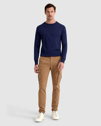 MERINO CREW NECK KNITTED PULLOVER MENS KNITWEAR