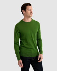 MERINO CREW NECK KNITTED PULLOVER MENS KNITWEAR