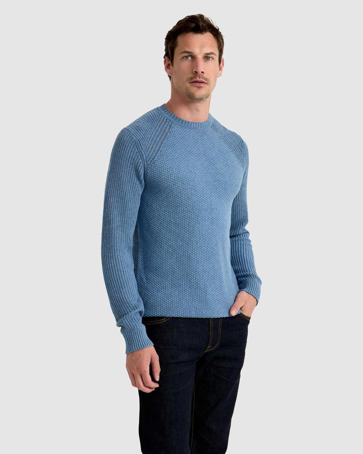 BRUNO COTTON CREW NECK PULLOVER MENS KNITWEAR