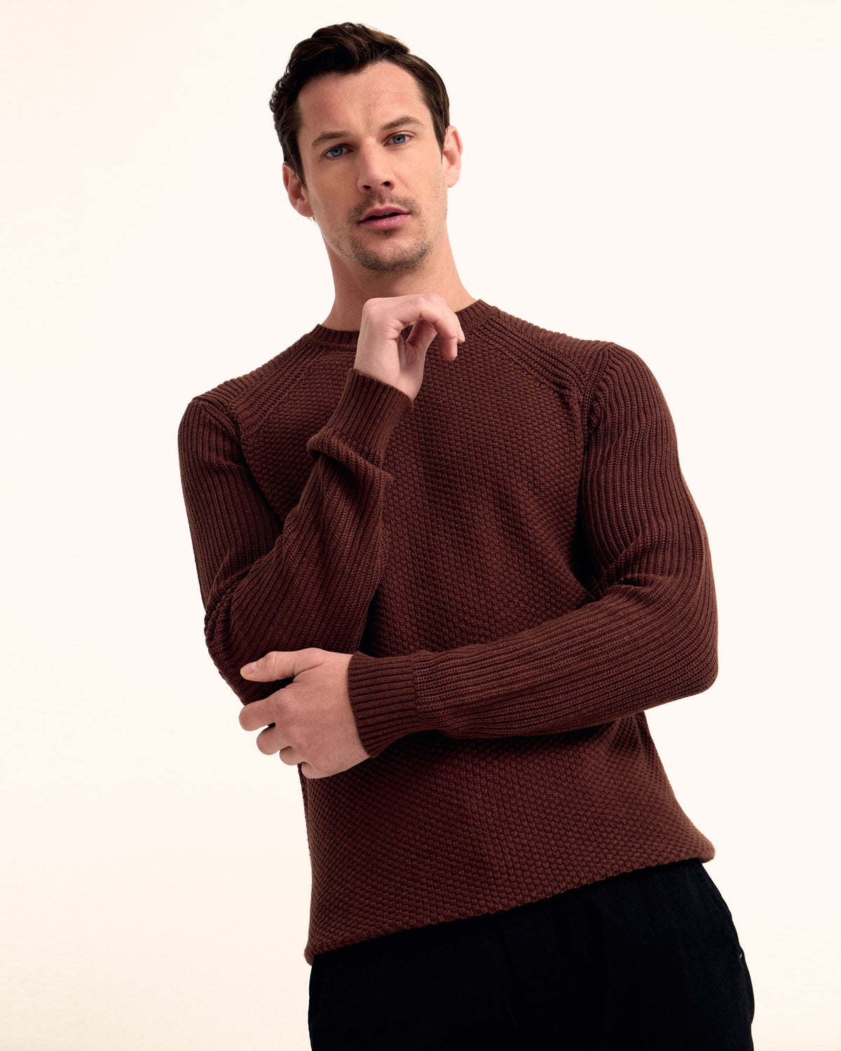BRUNO COTTON CREW NECK PULLOVER MENS KNITWEAR