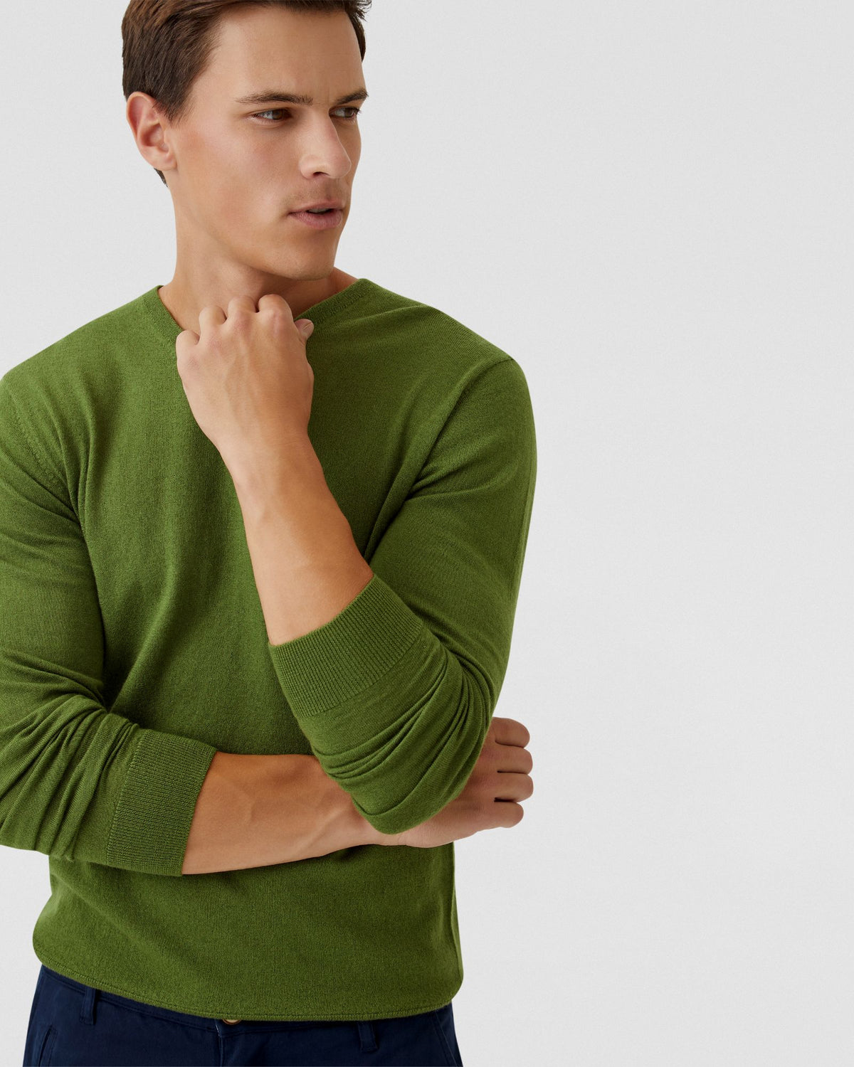 V-NECK PURE MERINO WOOL KNIT MENS KNITWEAR
