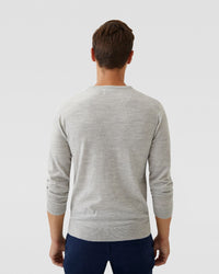 V-NECK PURE MERINO WOOL KNIT MENS KNITWEAR