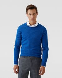 CREW NECK MERINO WOOL KNIT MENS KNITWEAR