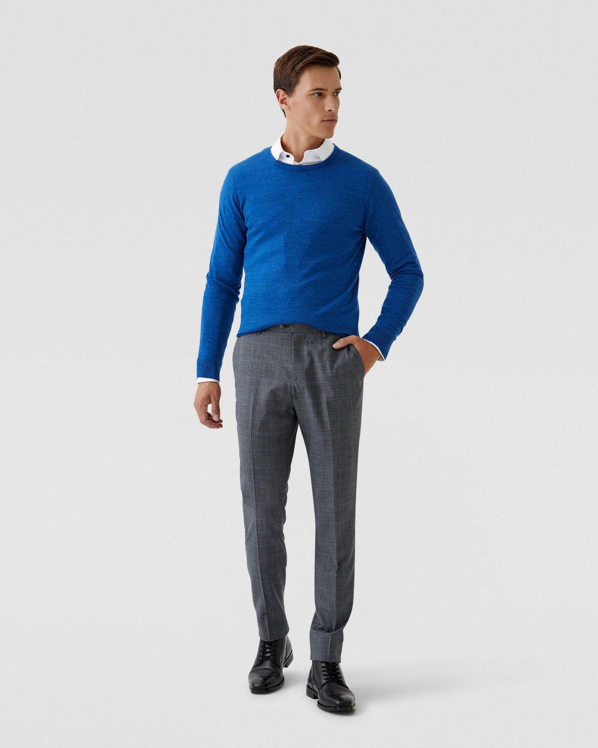 CREW NECK MERINO WOOL KNIT MENS KNITWEAR
