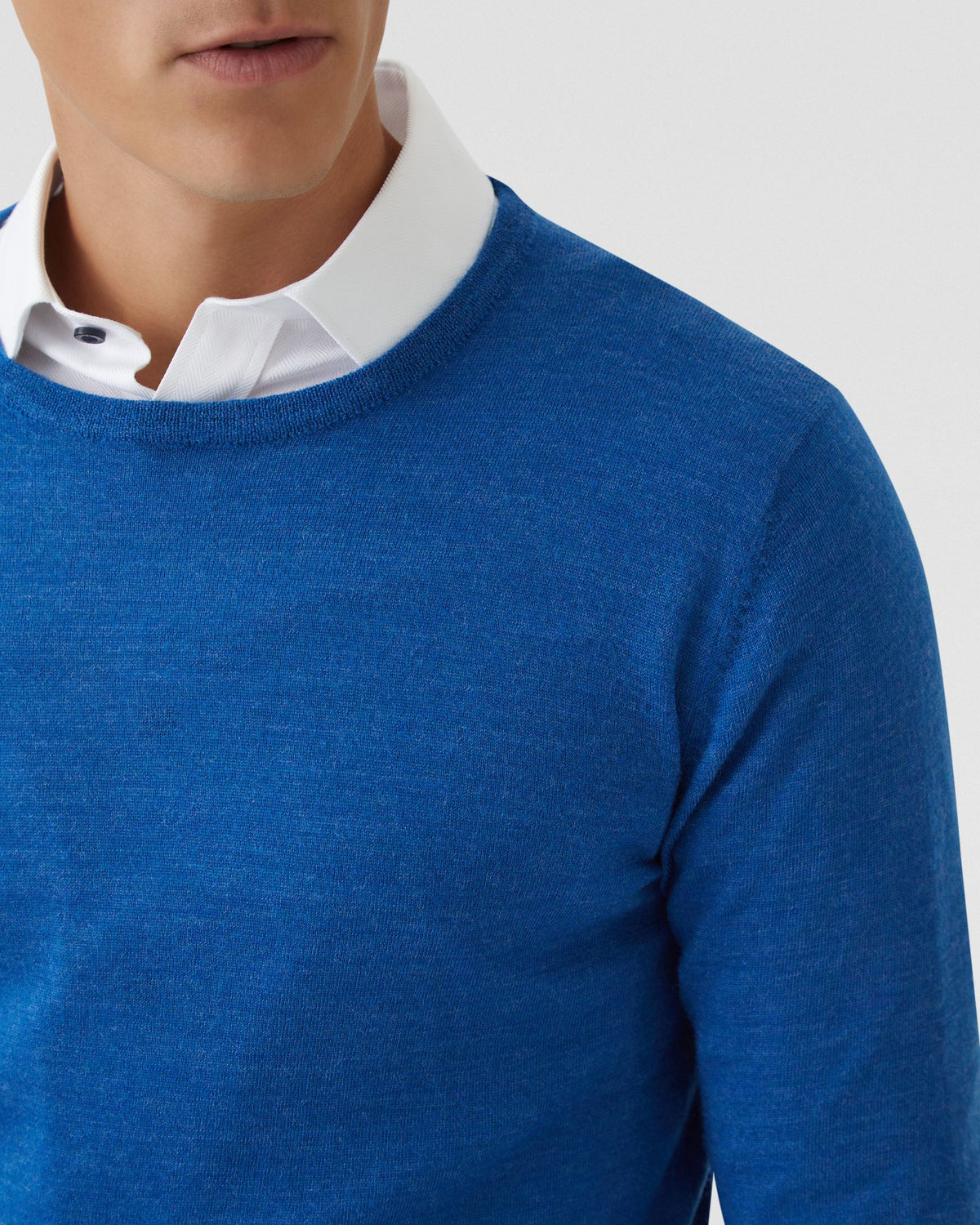 CREW NECK MERINO WOOL KNIT MENS KNITWEAR