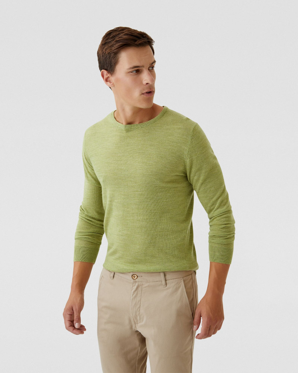CREW NECK MERINO WOOL KNIT MENS KNITWEAR