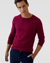CREW NECK MERINO WOOL KNIT MENS KNITWEAR