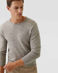 CREW NECK MERINO WOOL KNIT MENS KNITWEAR
